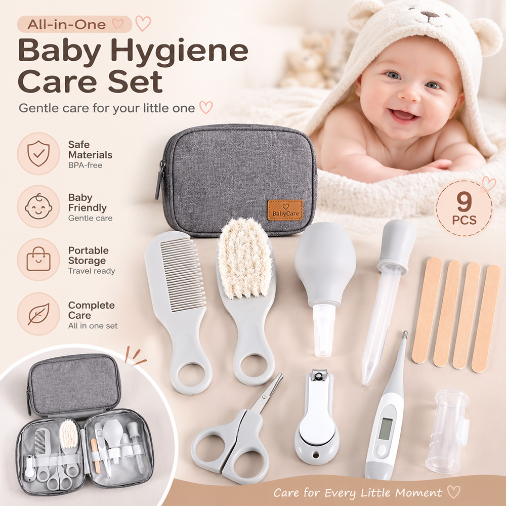 Baby Grooming Kit 9PCS Newborn - огляд і ціна Baby Products Kit Set